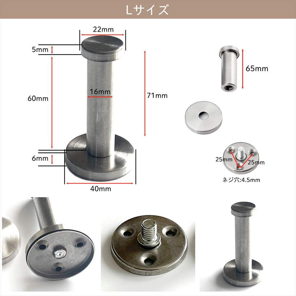 ウォールフック おしゃれ 壁掛けフック ステンレス 6個セット SN-351-WF