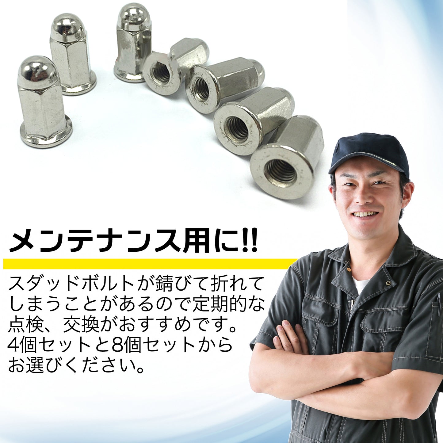 袋ナット マフラーナット M6 フランジナット SN-265-FN ( 8個セット )