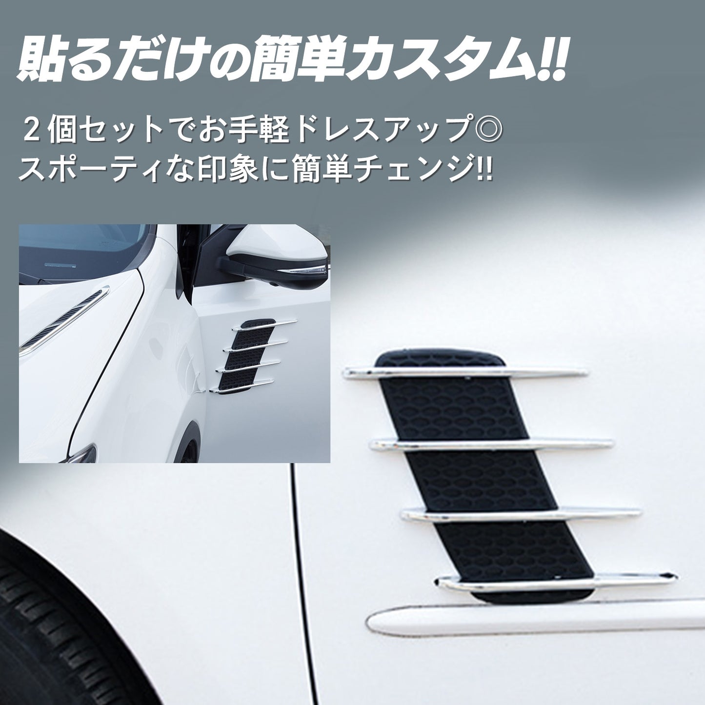 ダミーダクト 車 ダミーダクトステッカー 汎用 SN-331-DD Aタイプ