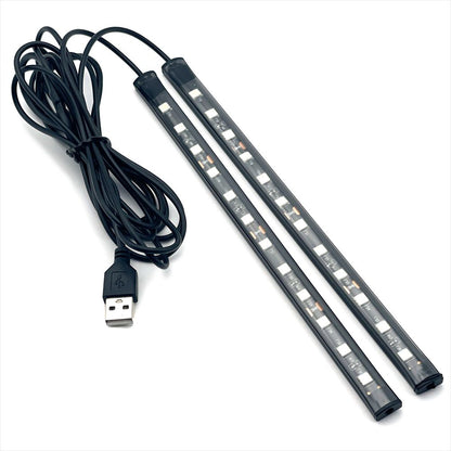 LEDフロアライト アイスブルー テープ ライト ドレスアップ 車載 SN-383-FL (24球)