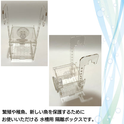 水槽 隔離ケース 隔離ボックス 稚魚ケース 稚魚用 隔離 SN-299-KB（シングル）