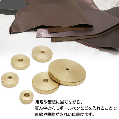 ヘリ定規 丸ヘリ定規 レザークラフト 道具 初心者 SN-300-MJ