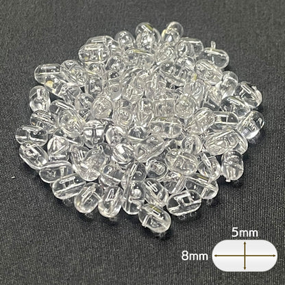 回転ビーズ 釣り 仕掛け 絡み防止 釣りビーズ玉 クリア SN-342-TB 5.0mm x 8mm